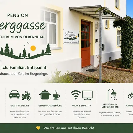 Pension Berggasse - Parkplatz, Smart-TV&Küche Pensión Olbernhau